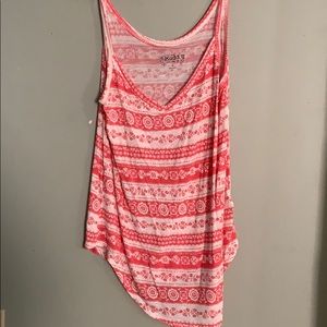 Pink and white tank